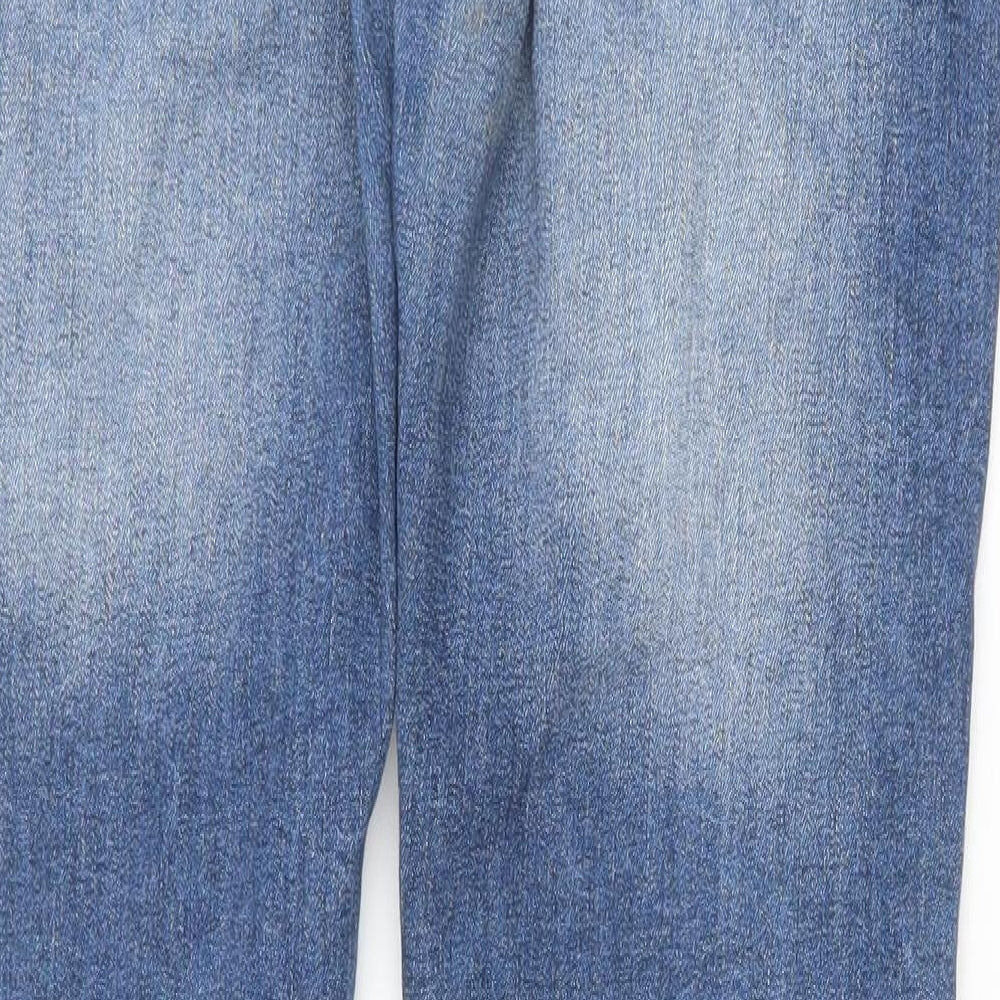 H&M Womens Blue Cotton Skinny Jeans Size 34 in Slim Button