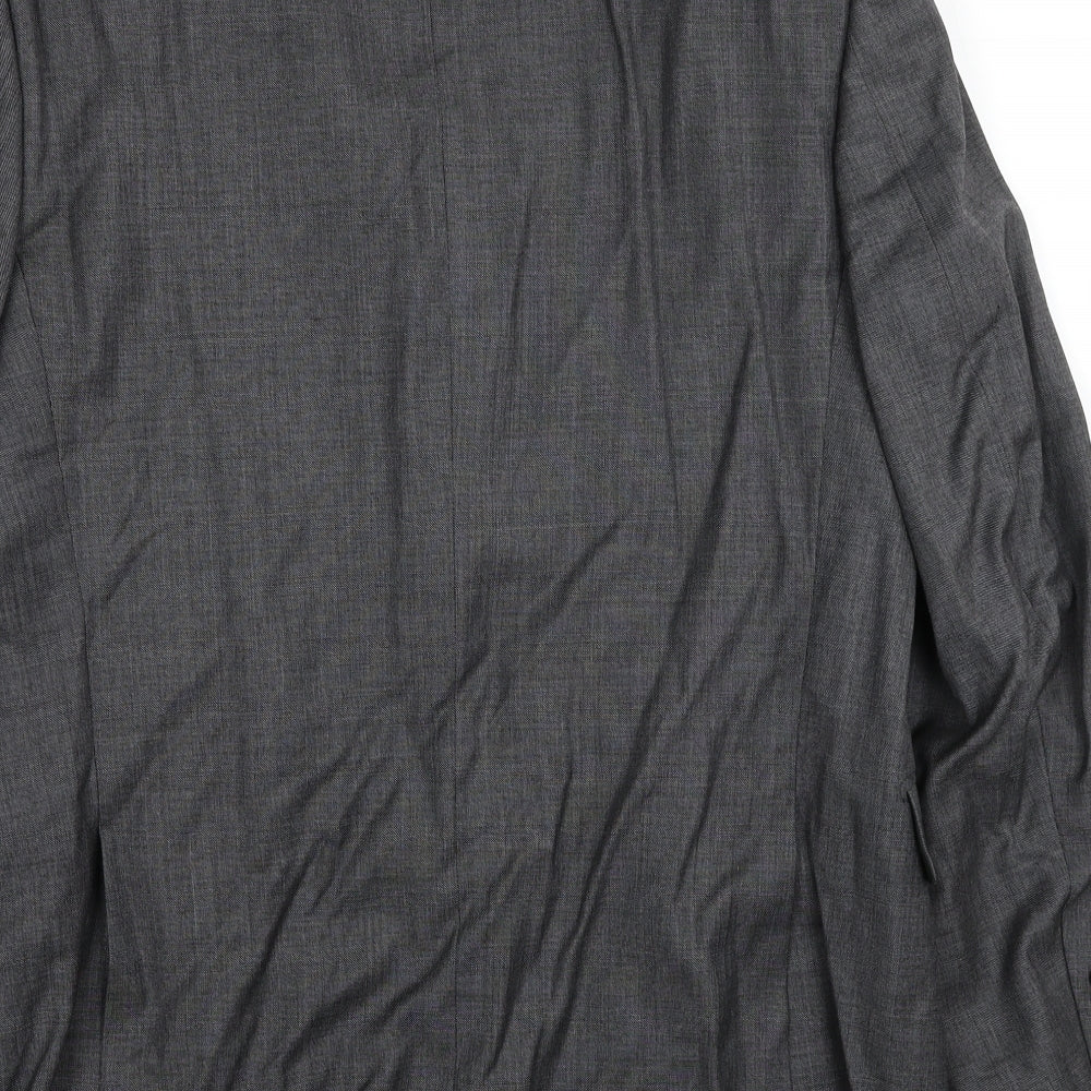 Marks & Spencer Mens Grey Wool Jacket Suit Jacket Size M Regular