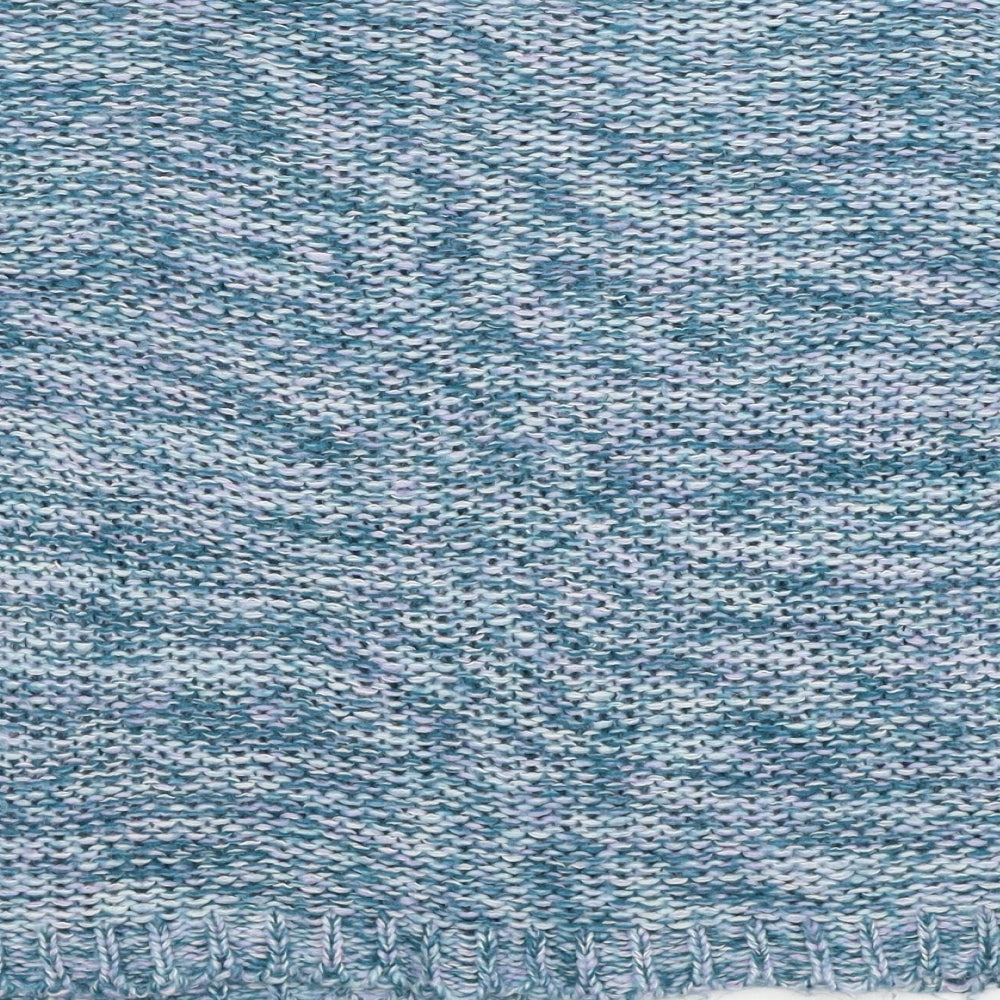 Preworn Womens Blue Round Neck Acrylic Pullover Jumper Size 12