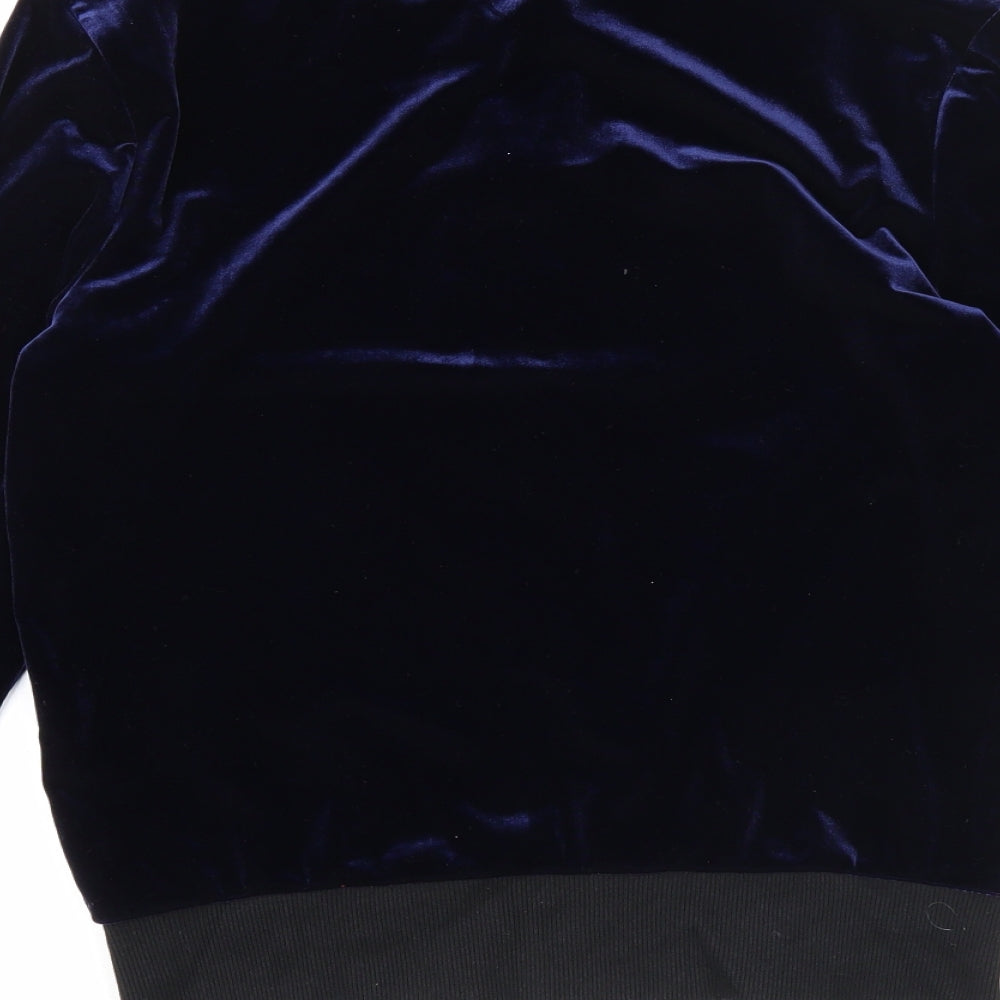 Very Womens Blue Bomber Jacket Jacket Size 8 Zip