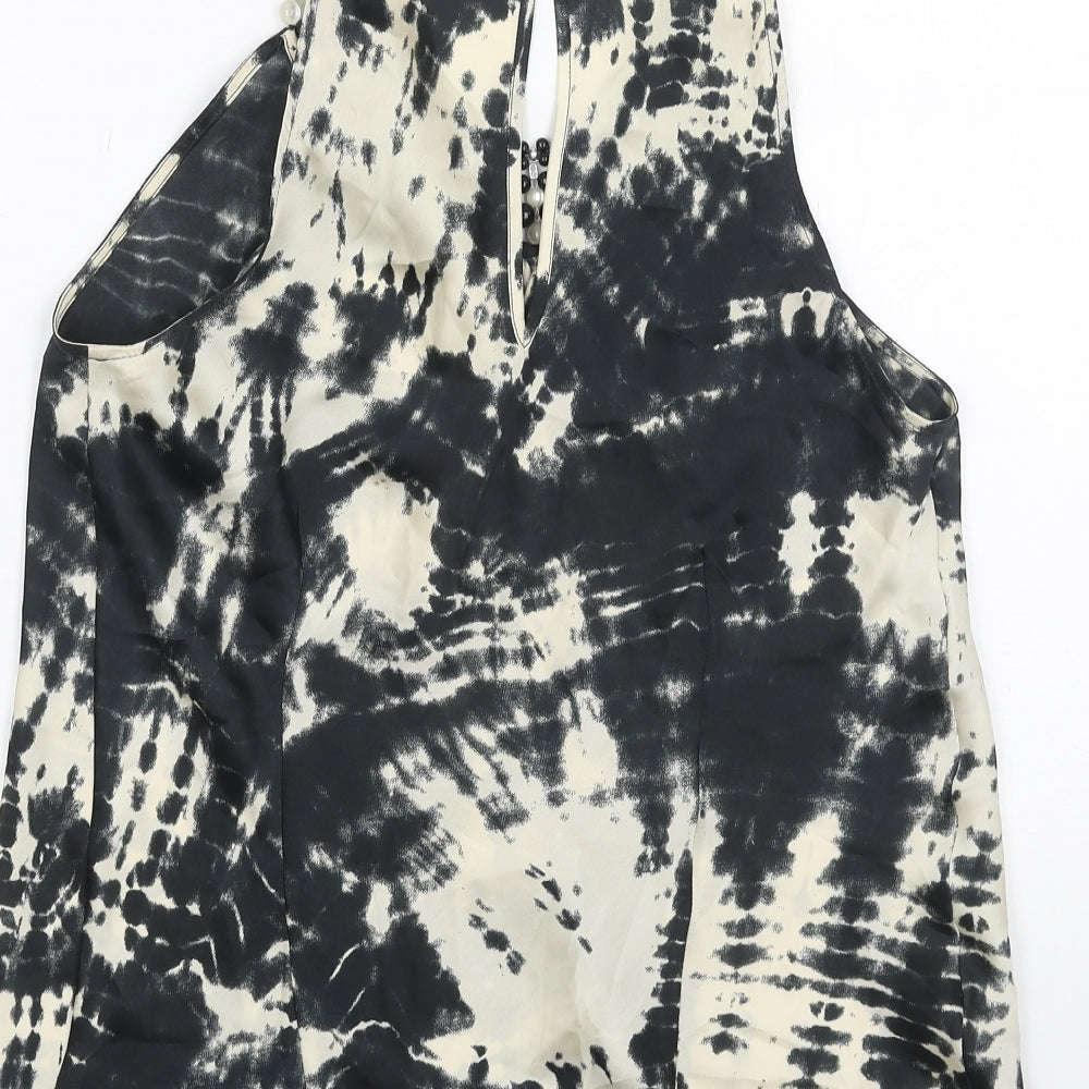 Julien Macdonald Womens Black Polyester Basic Tank Size 12 Scoop Neck