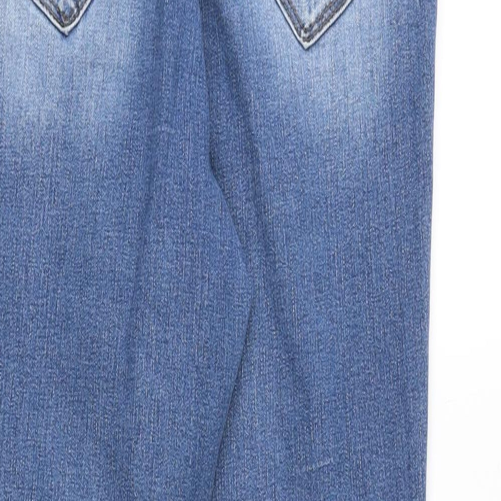 Royalty Womens Blue Cotton Skinny Jeans Size 6 Slim Zip