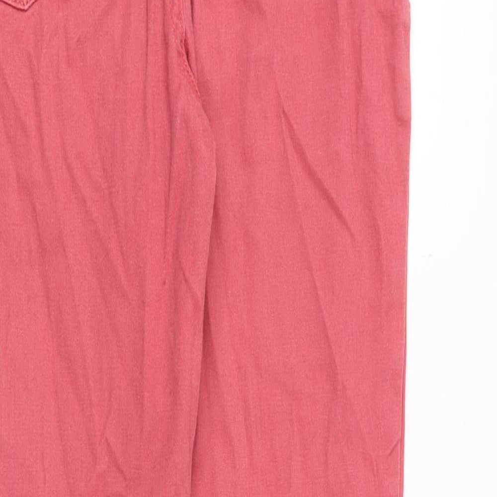 Denim 24/7 Womens Pink Cotton Skinny Jeans Size 10 Regular Zip