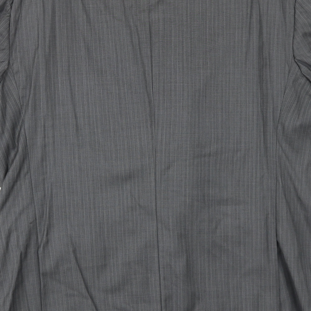 Joseph Abboud Mens Grey Striped Wool Jacket Suit Jacket Size 42 Regular