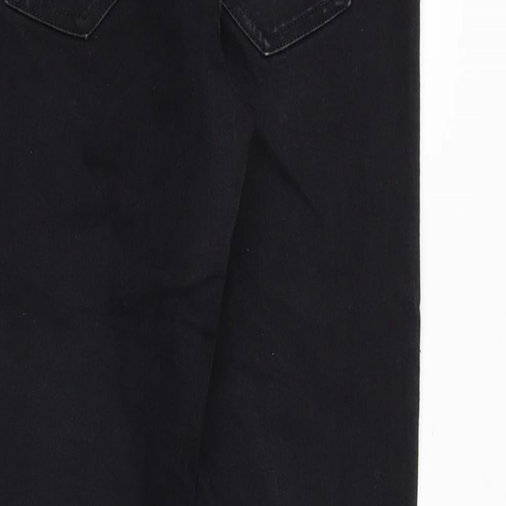 H&M Womens Black Cotton Skinny Jeans Size 8 Regular Zip