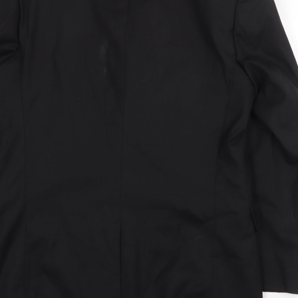 Karl Jackson Mens Black Polyester Jacket Suit Jacket Size 40 Regular