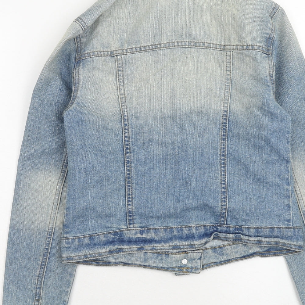 New Look Womens Blue Jacket Size 8 Button