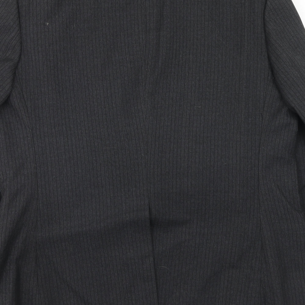 Maitland Mens Grey Striped Wool Jacket Suit Jacket Size 42 Regular