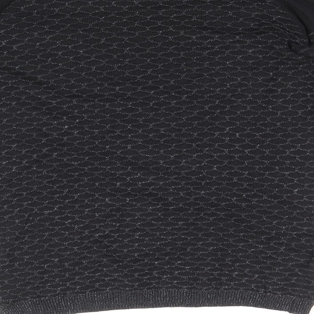 NEXT Womens Black Round Neck Cotton Pullover Jumper Size 6