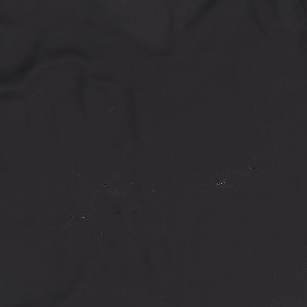 Wallis Womens Black Polyester Basic Blouse Size 12 V-Neck - Lace Trim