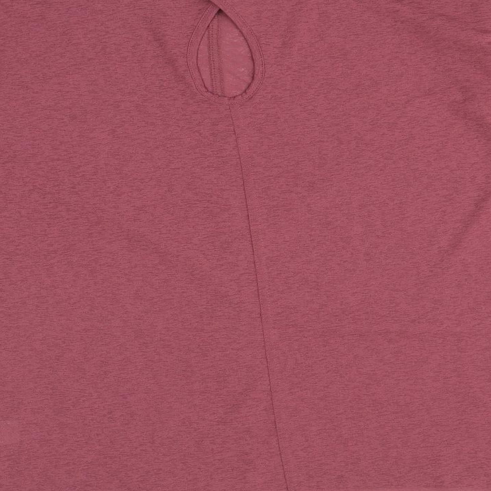 NEXT Womens Purple Polyester Basic Blouse Size 12 Scoop Neck - Cross Back Cut Out Detail