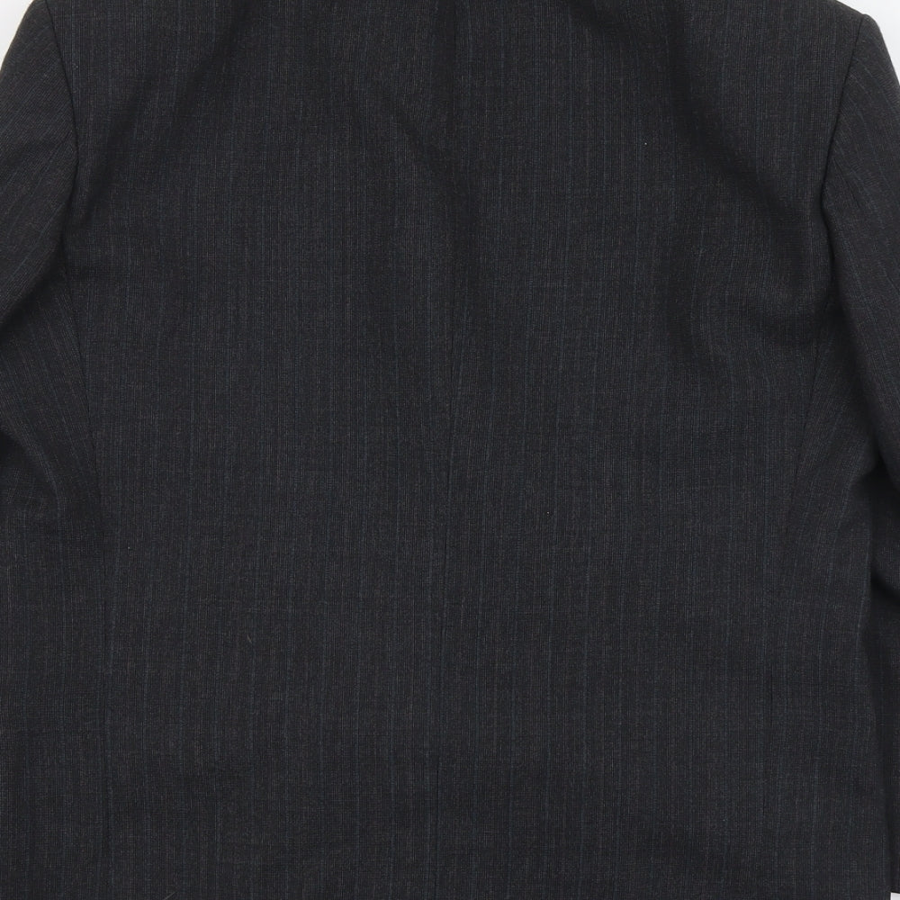 Marks & Spencer Mens Grey Striped Polyester Jacket Suit Jacket Size L Regular