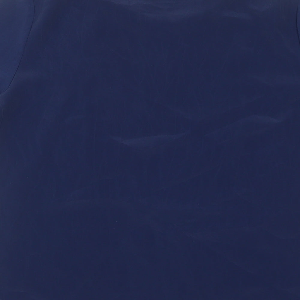 C&A Womens Blue Polyester Basic T-Shirt Size 10 Round Neck