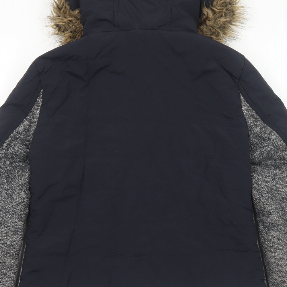Red Herring Womens Black Geometric Jacket Size 8 Zip