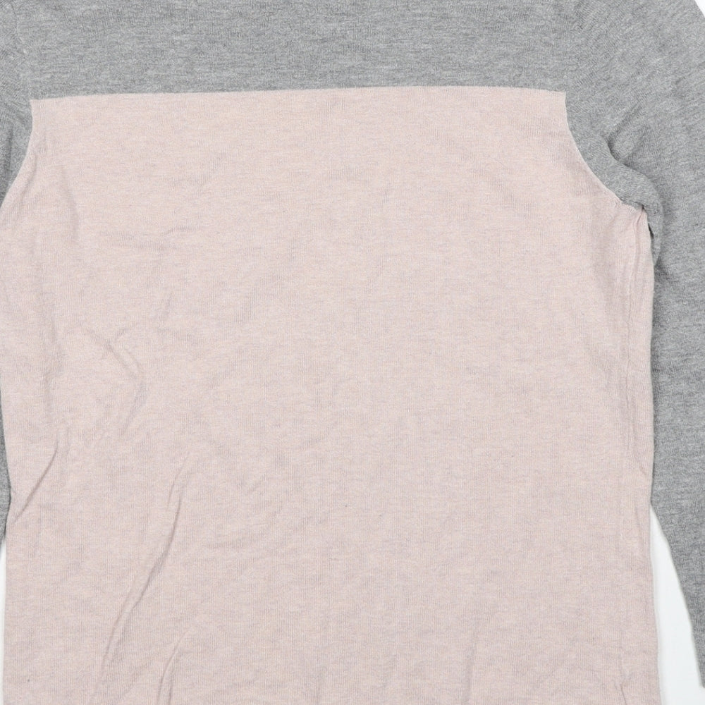 NEXT Womens Pink Boat Neck Cotton Pullover Jumper Size 10