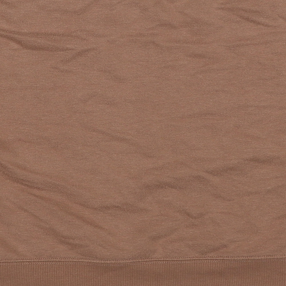 Miss Selfridge Womens Brown Cotton Pullover Sweatshirt Size S Pullover