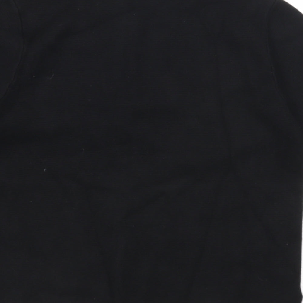 Zara Womens Black Round Neck Viscose Pullover Jumper Size S