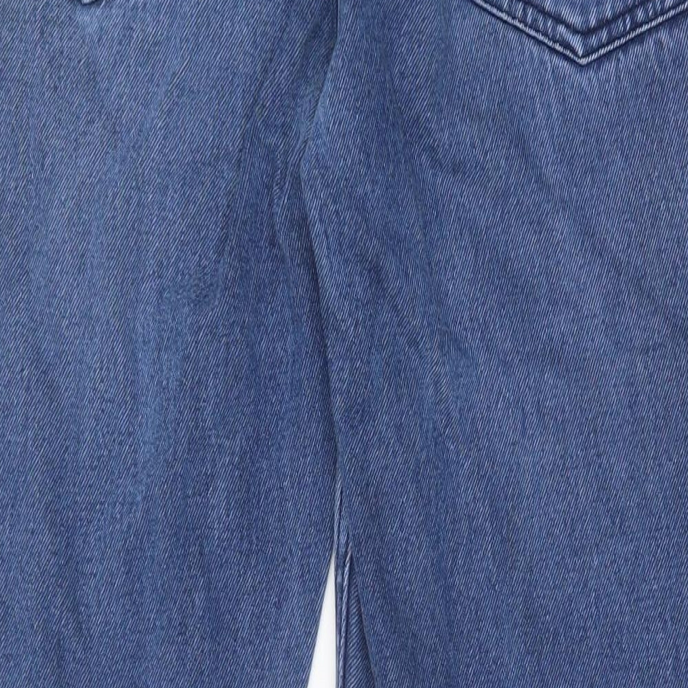Preworn Mens Blue Cotton Straight Jeans Size 30 in Regular Zip