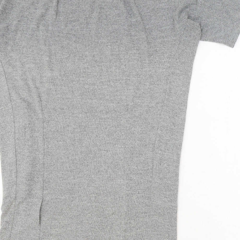 Louche Womens Grey Polyester T-Shirt Dress Size 8 Round Neck Pullover