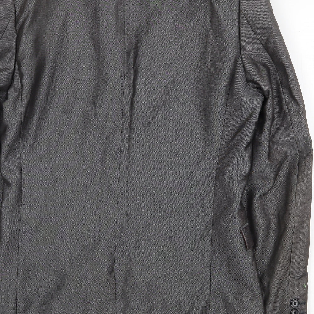 NEXT Mens Grey Polyester Jacket Suit Jacket Size 38 Regular