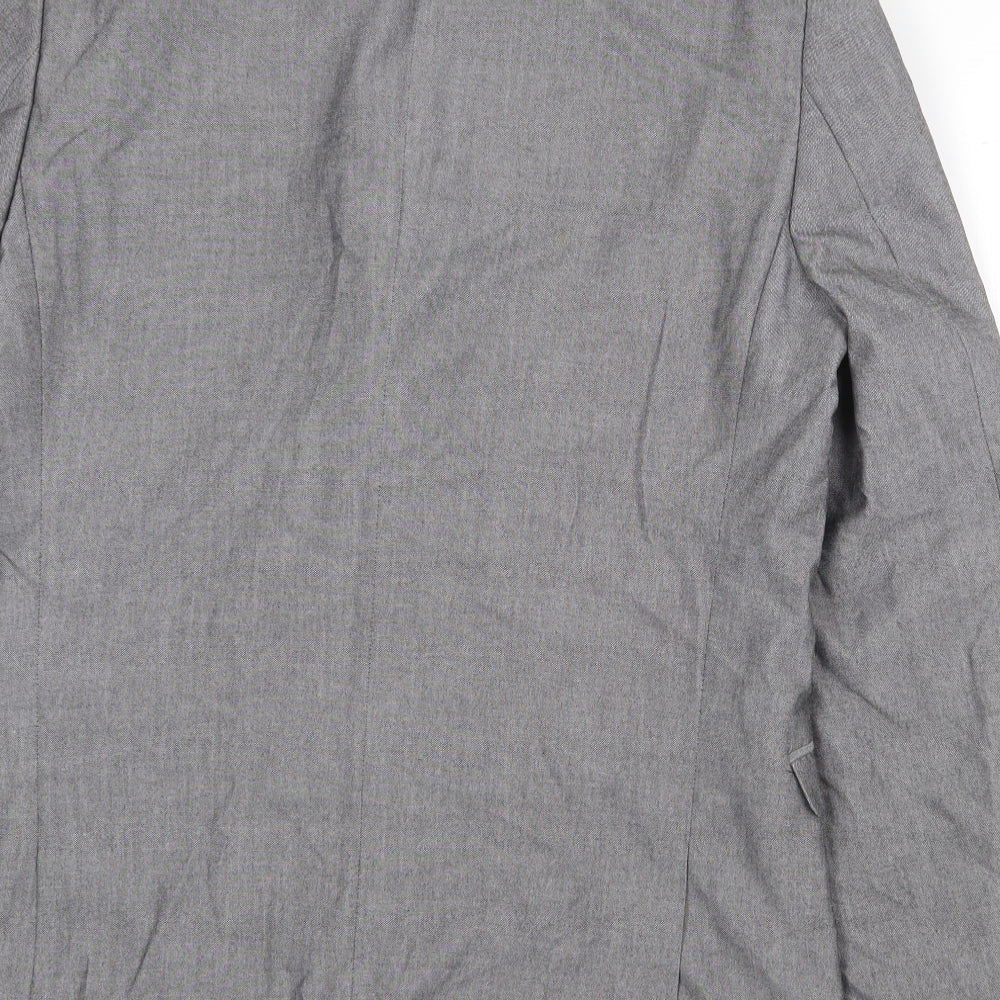 NEXT Mens Grey Polyester Jacket Suit Jacket Size 40 Regular
