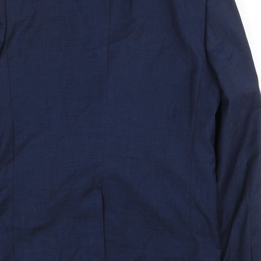 Cedarwood State Mens Blue Polyester Jacket Suit Jacket Size 38 Regular