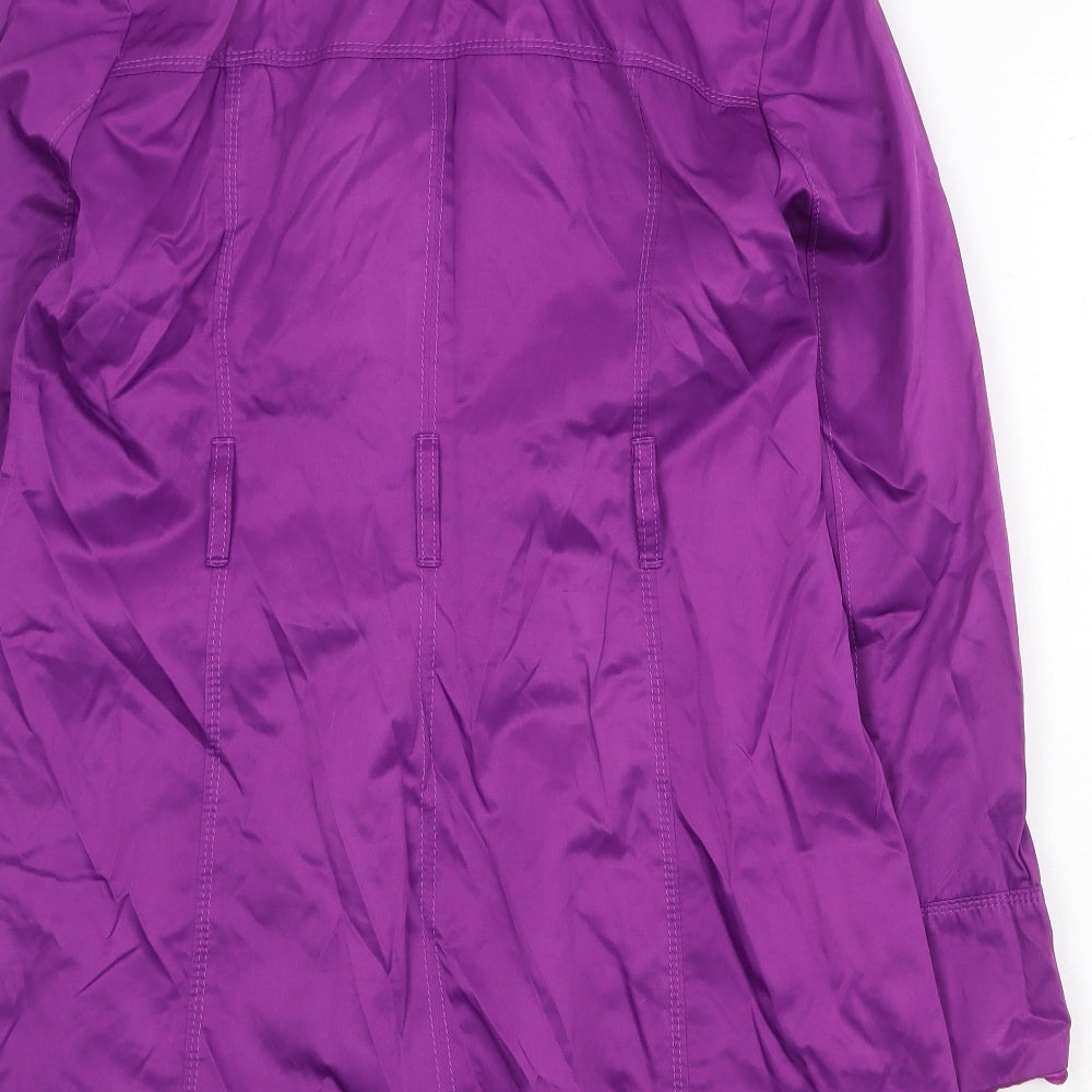BHS Womens Purple Overcoat Jacket Size 12 Button