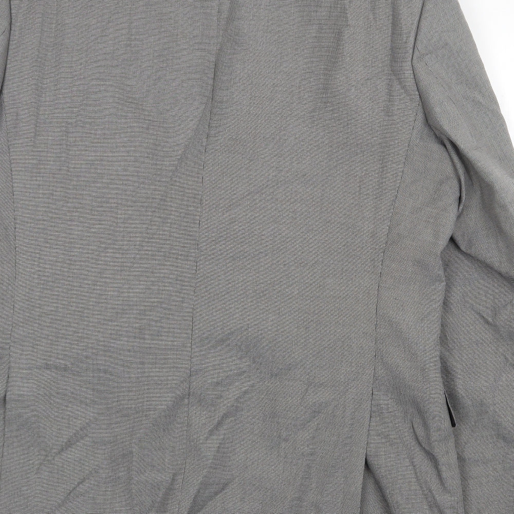 Burton Mens Grey Polyester Jacket Suit Jacket Size 46 Regular