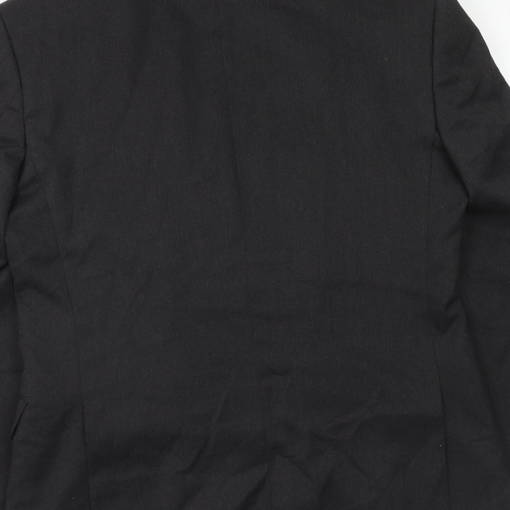 Burton Mens Grey Polyacrylate Fibre Jacket Suit Jacket Size 34 Regular