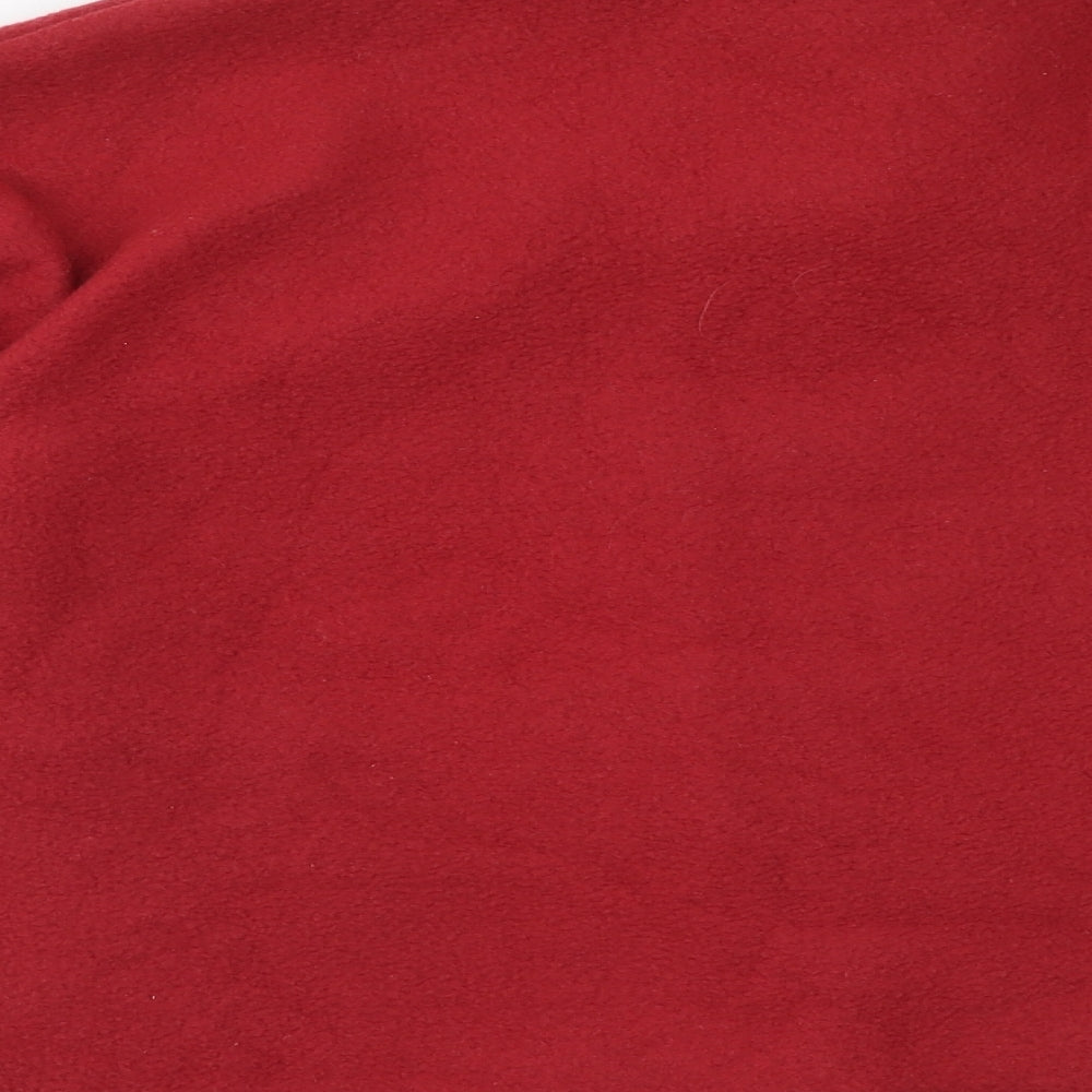 Anne De Lancay Womens Red Jacket Size M Zip - Flower Detail