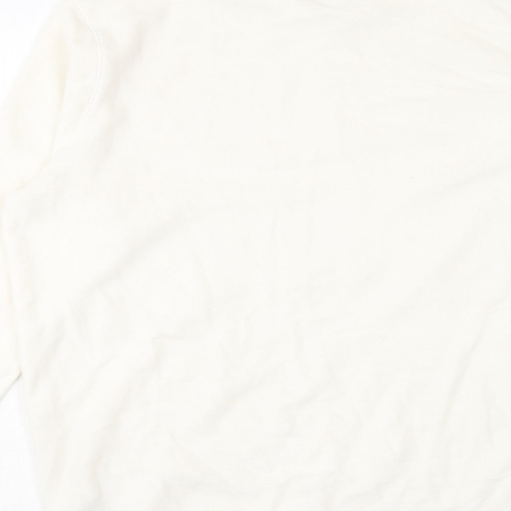 Marks & Spencer Womens Ivory Polyester Pullover Sweatshirt Size M Pullover
