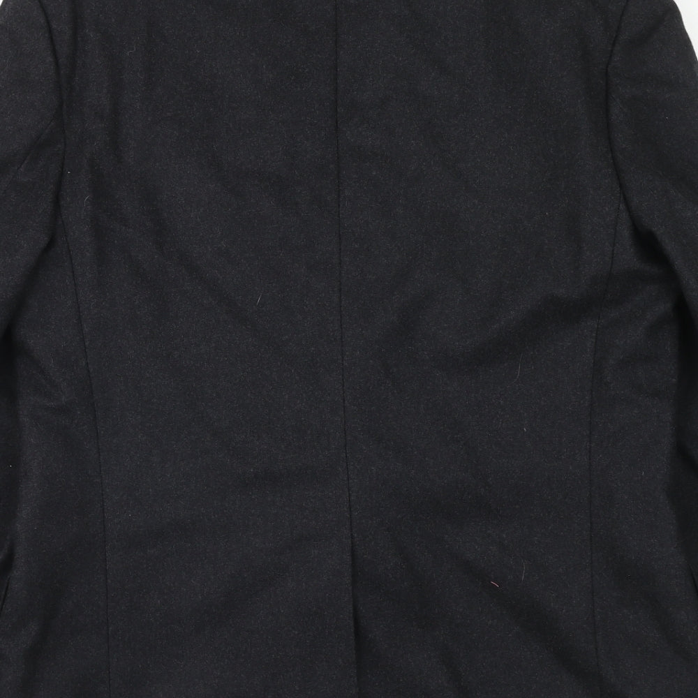 Burton Mens Grey Wool Jacket Suit Jacket Size 40 Regular
