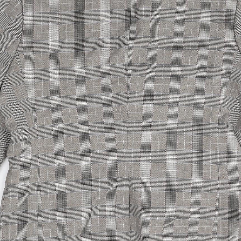 NEXT Mens Green Plaid Polyester Jacket Suit Jacket Size 40 Regular