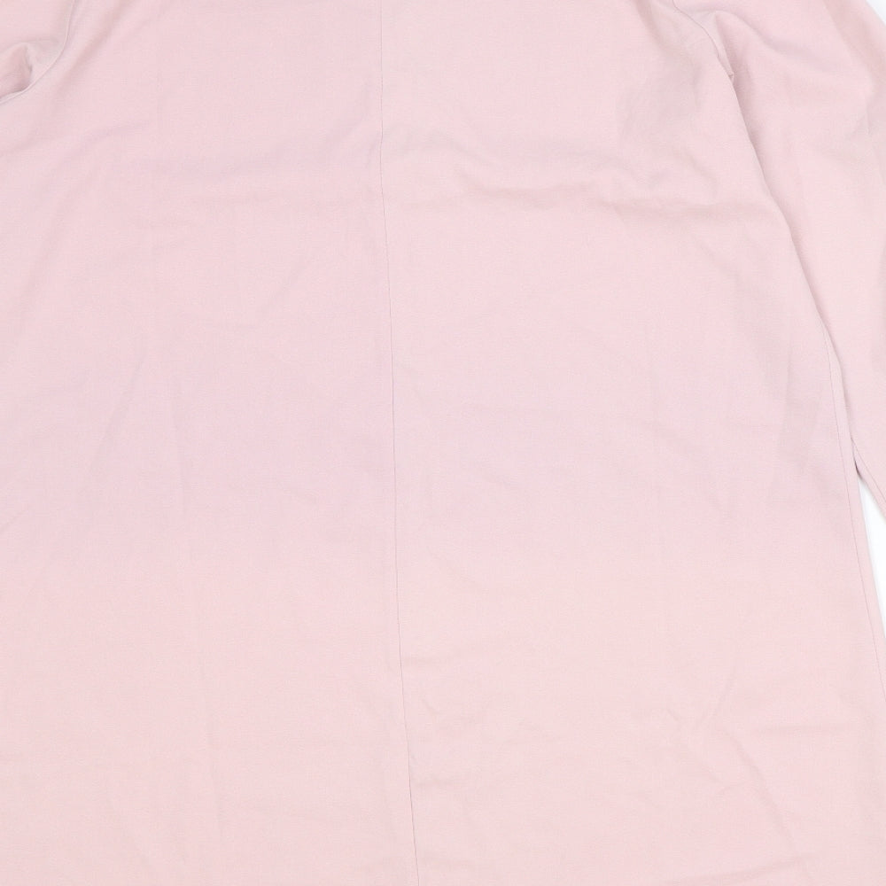 Yonis Womens Pink Polyester A-Line Size XL Round Neck Pullover