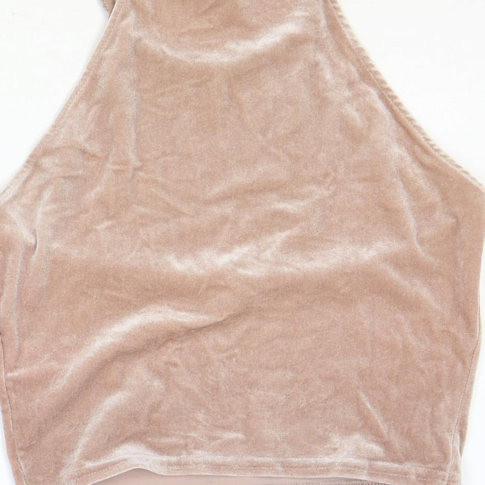New Look Girls Pink Polyester Basic Tank Size 12-13 Years Round Neck Pullover