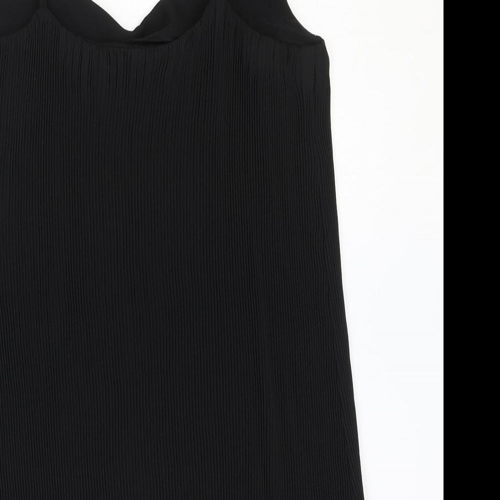 Warehouse Womens Black Polyester Camisole Tank Size 8 V-Neck - Ribbed
