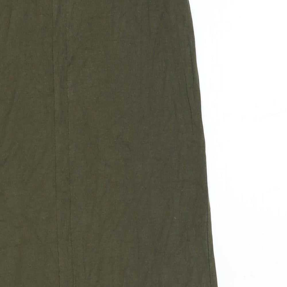 H&M Womens Green Polyester Tank Dress Size XS Round Neck Pullover