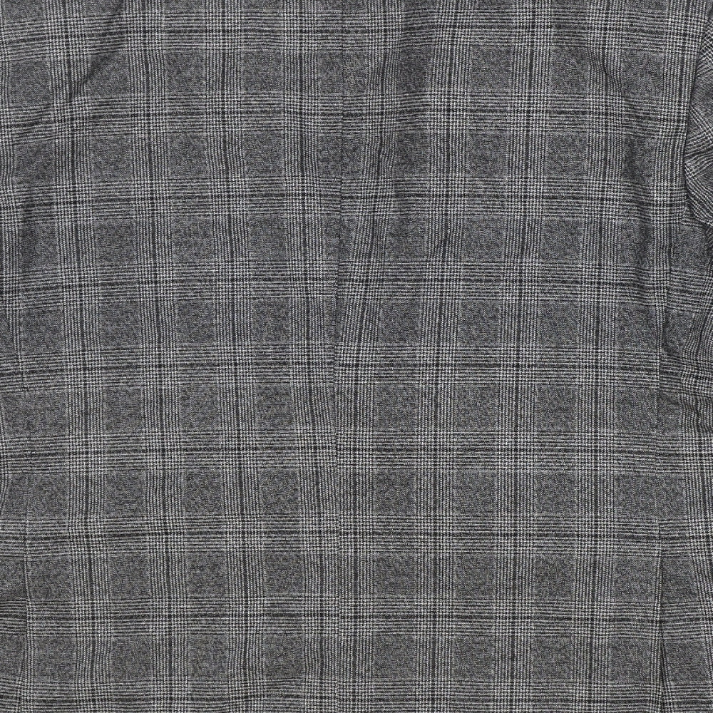 Marks & Spencer Mens Grey Plaid Polyester Jacket Suit Jacket Size 42 Regular