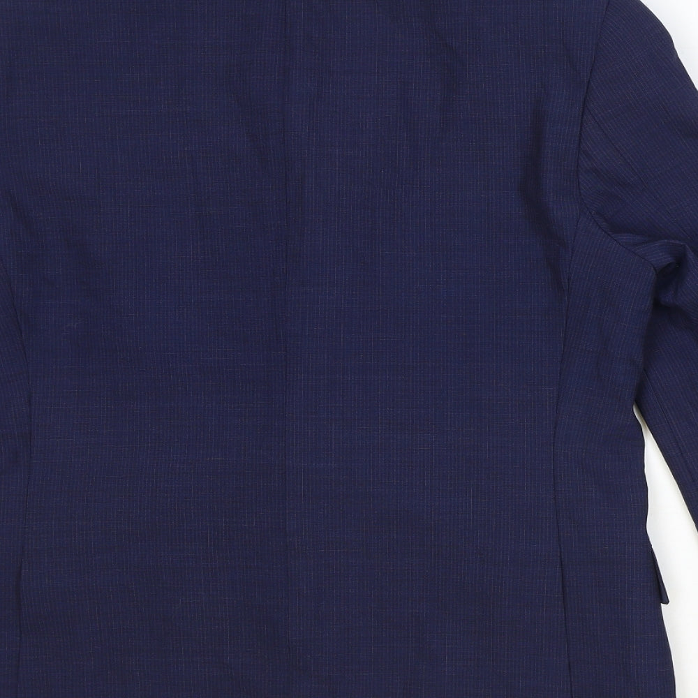 Marks & Spencer Mens Blue Polyester Jacket Suit Jacket Size 40 Regular