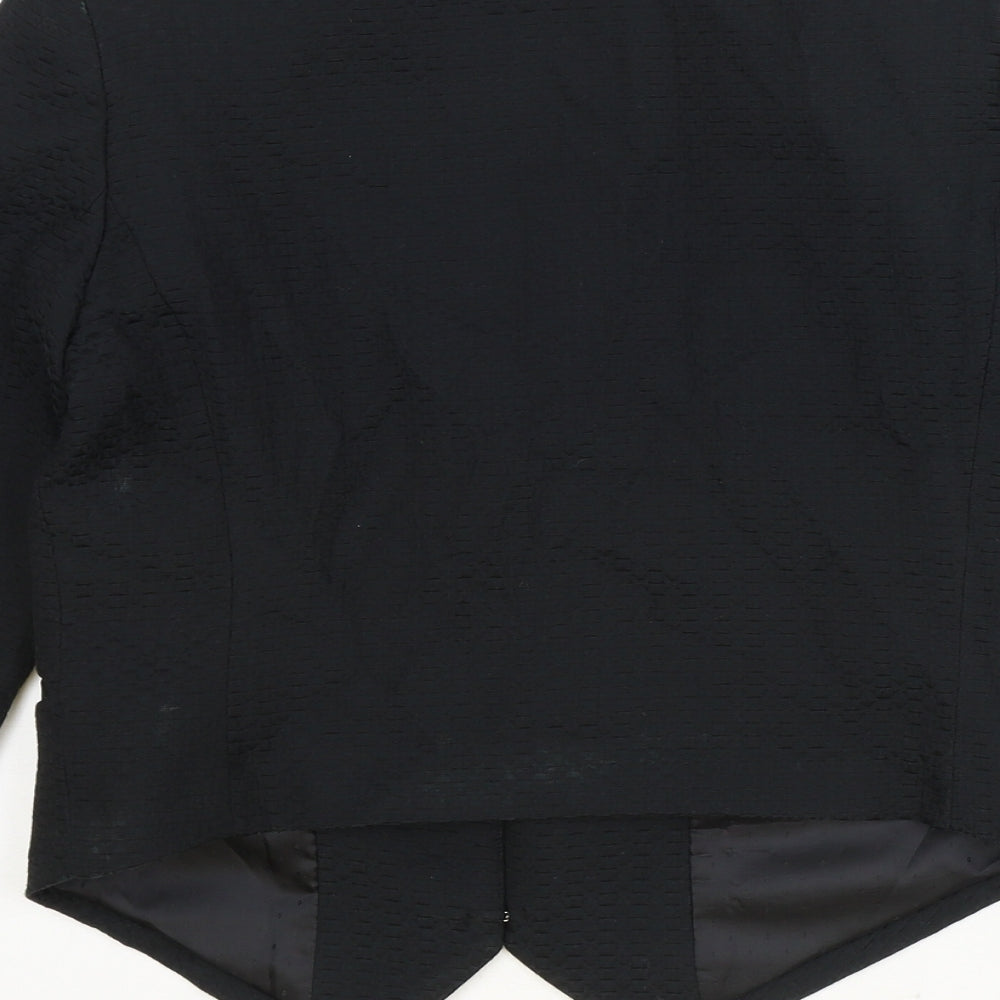 MNG Womens Black Polyester Jacket Blazer Size XS