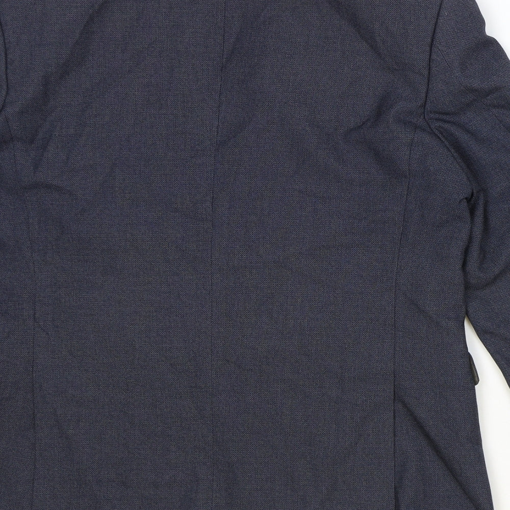 Skopes Mens Blue Polyester Jacket Suit Jacket Size 40 Regular