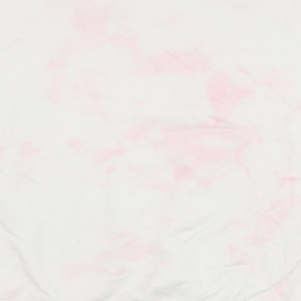 Preworn Womens Pink Geometric Cotton Pullover Sweatshirt Size M Pullover - Tie Dye Pattern