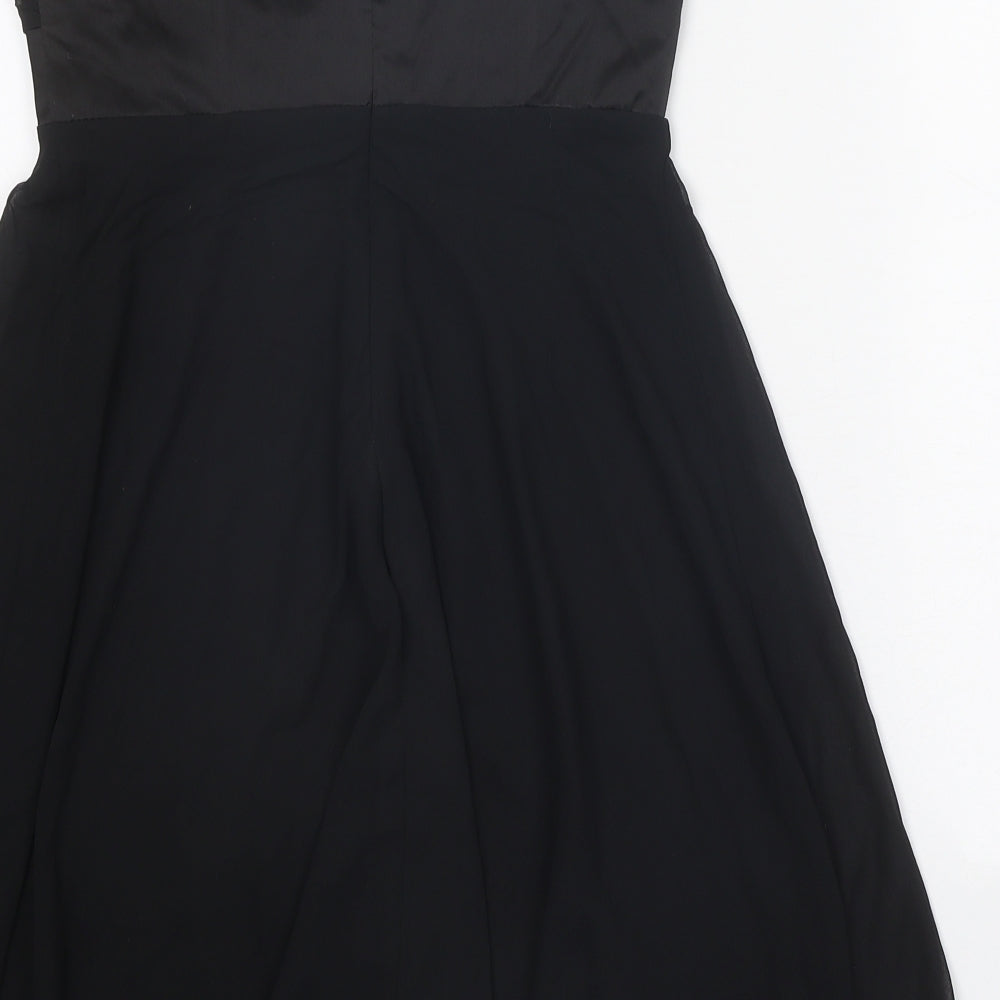 Elise Ryan Womens Black Cotton Bodycon Size 10 Sweetheart Pullover