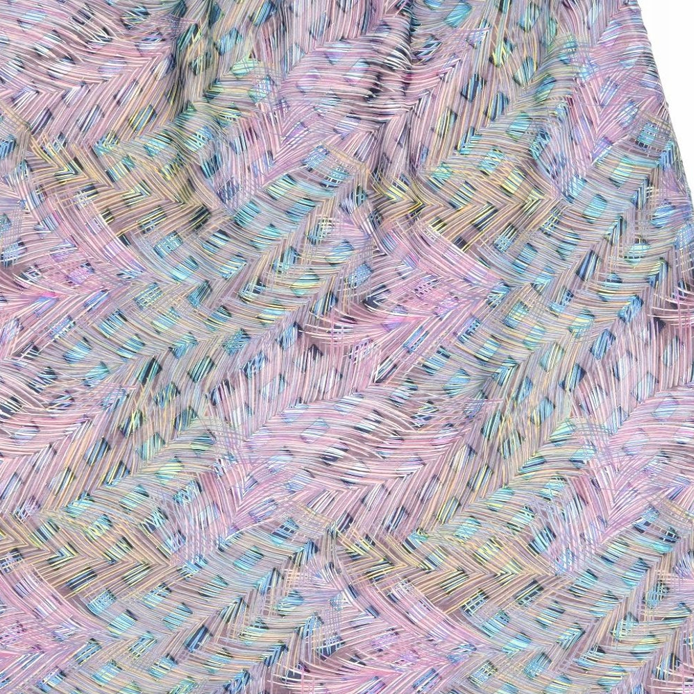 Seven Womens Multicoloured Geometric Polyester Swing Skirt Size 8