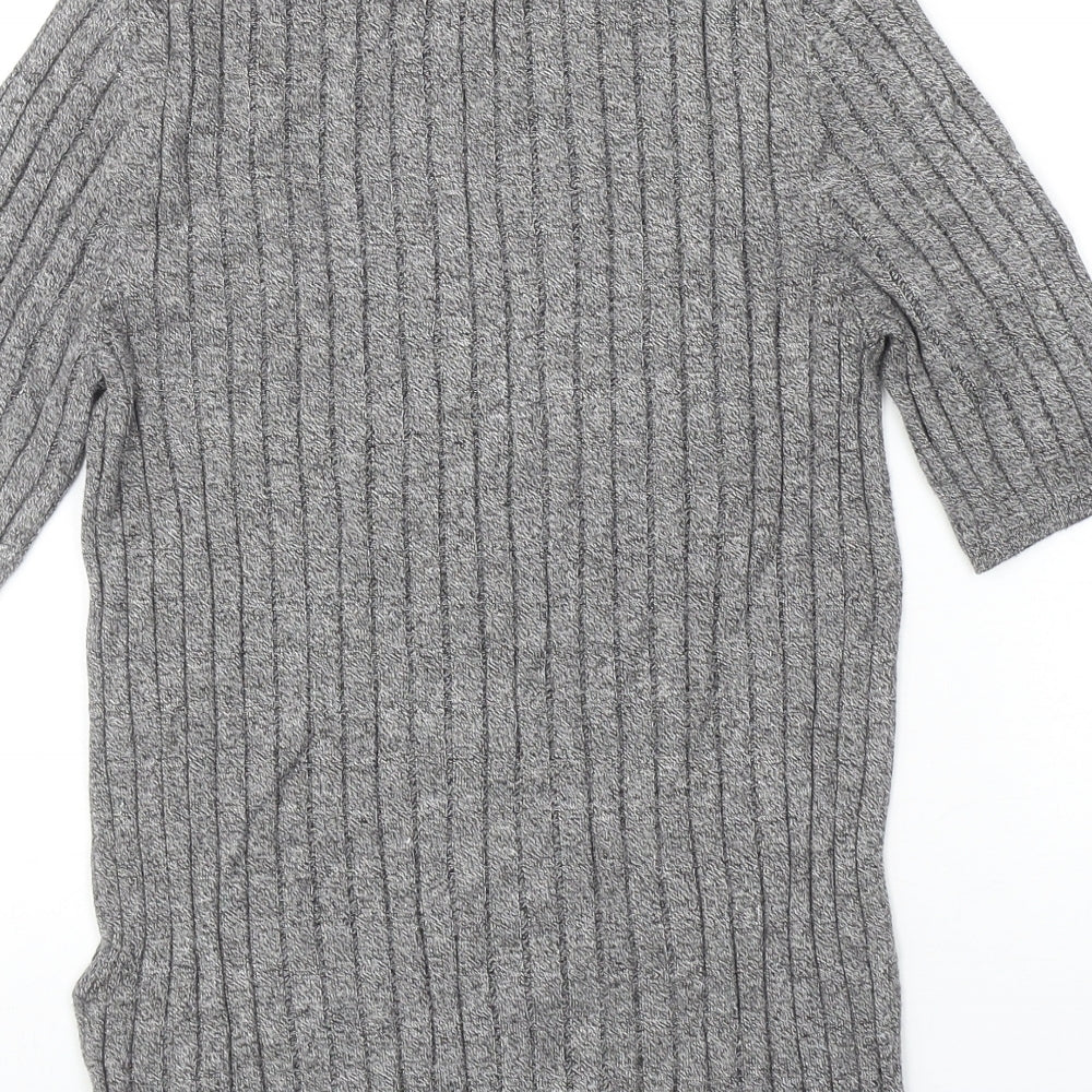 Marks & Spencer Womens Black Round Neck Viscose Pullover Jumper Size 10