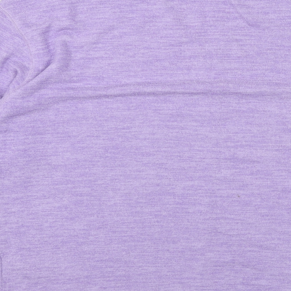 Marks & Spencer Womens Purple Round Neck Viscose Pullover Jumper Size 16