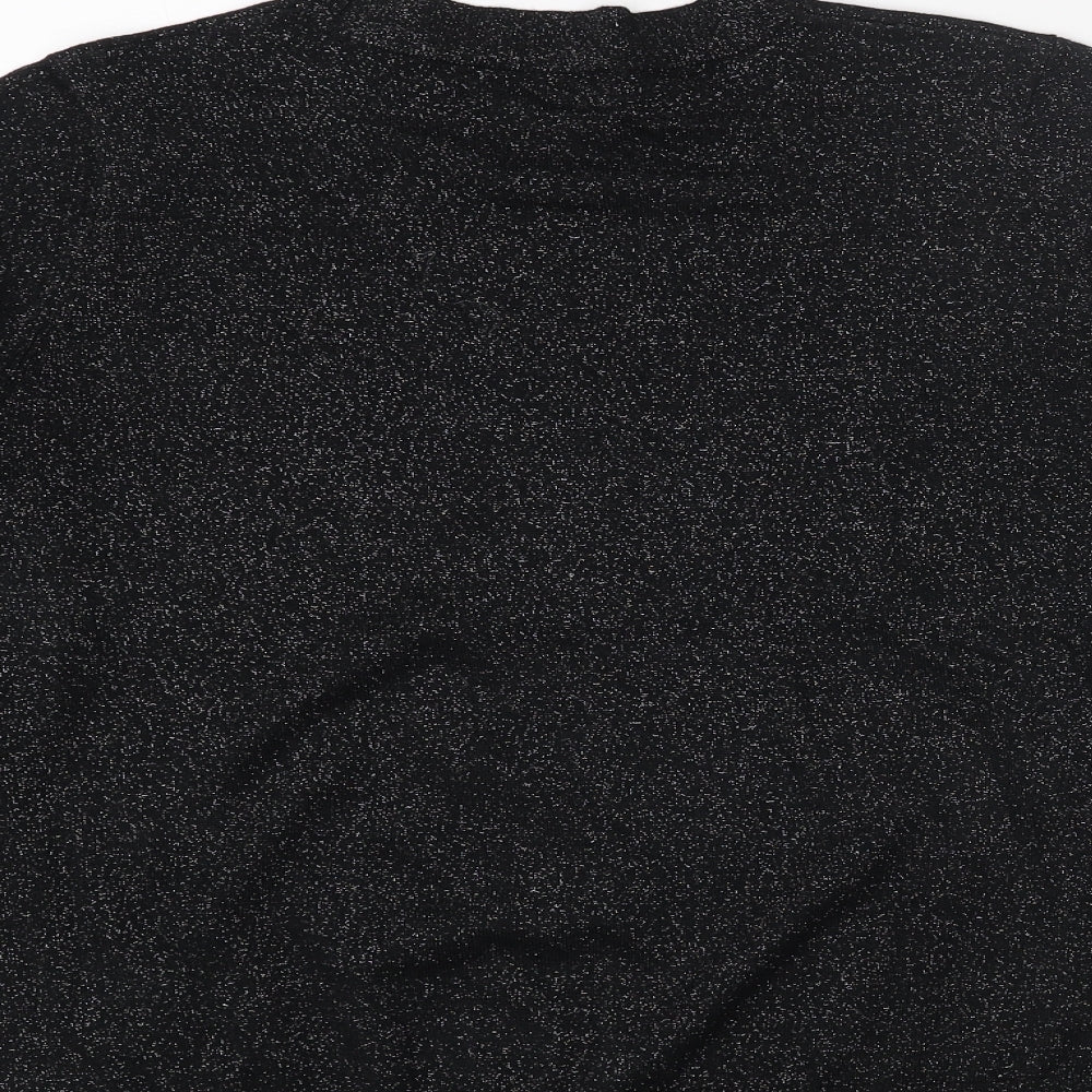 Marks & Spencer Womens Black Round Neck Acrylic Pullover Jumper Size M