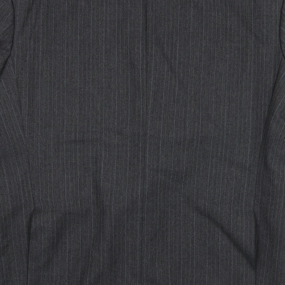 St Michaels Mens Grey Striped Wool Jacket Suit Jacket Size 40 Regular