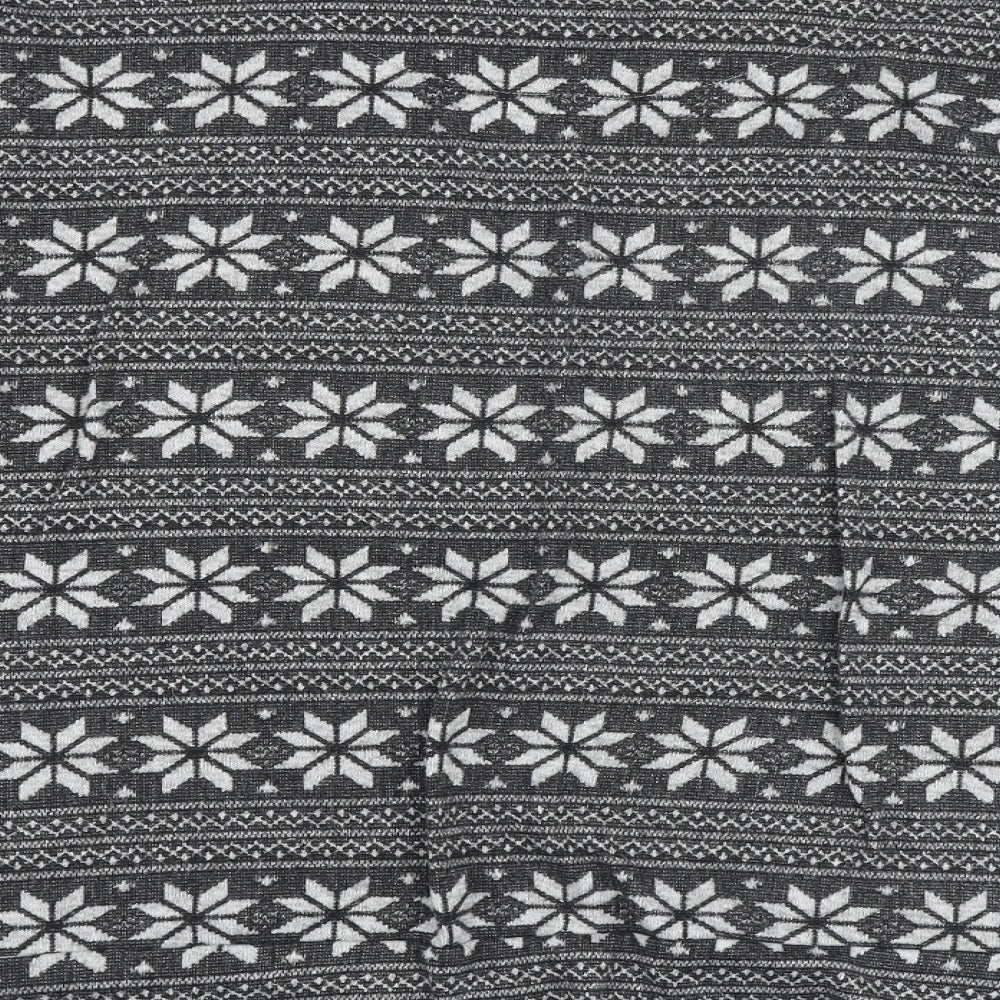 Primark Womens Grey Fair Isle Polyester Pullover Sweatshirt Size 10 Pullover - Loungewear