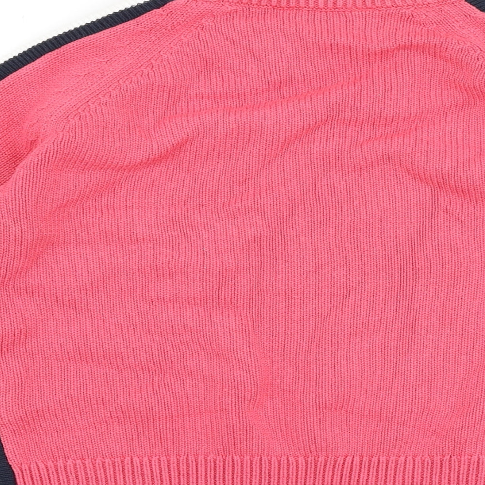 Marks & Spencer Womens Pink Round Neck Acrylic Pullover Jumper Size XS
